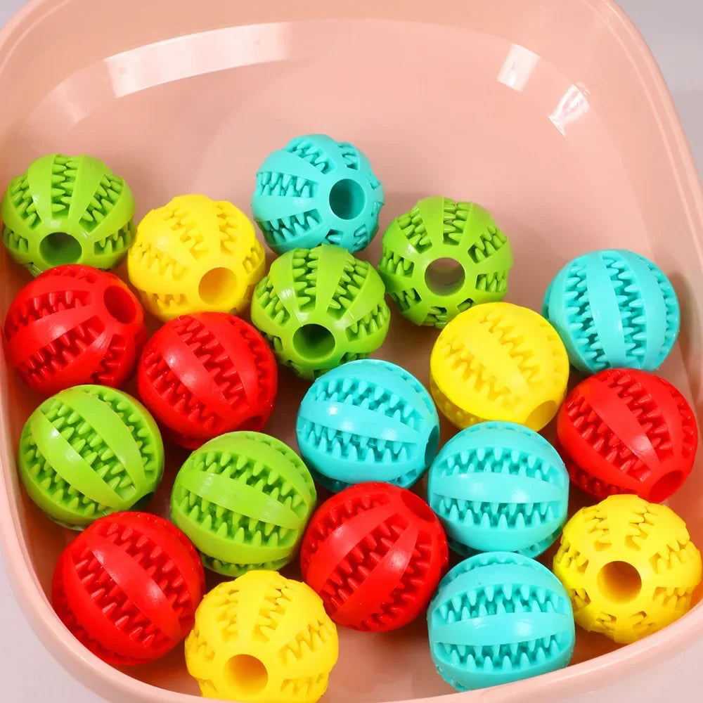 5cm Pet Dog Toy Interactive Rubber Balls for Small Large Dogs Puppy Cat Chewing Toys Pet Tooth Cleaning Indestructible Dog  Ball
