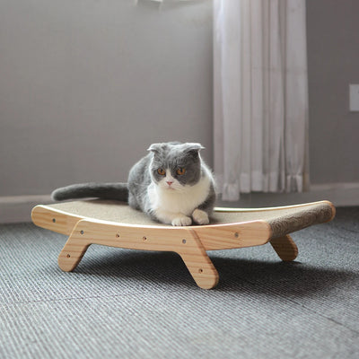 Wooden Cat Scratcher Scraper Detachable Lounge Bed 3 In 1 Scratching Post For Cats Training Grinding Claw Toys Cat Scratch Board